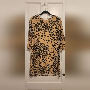 Jude Connally Black and Tan Animal Print Top